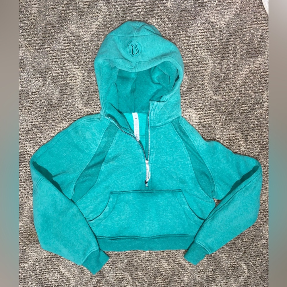 Lululemon Athletica Green Scuba Zip-Up Hoodie- M/L